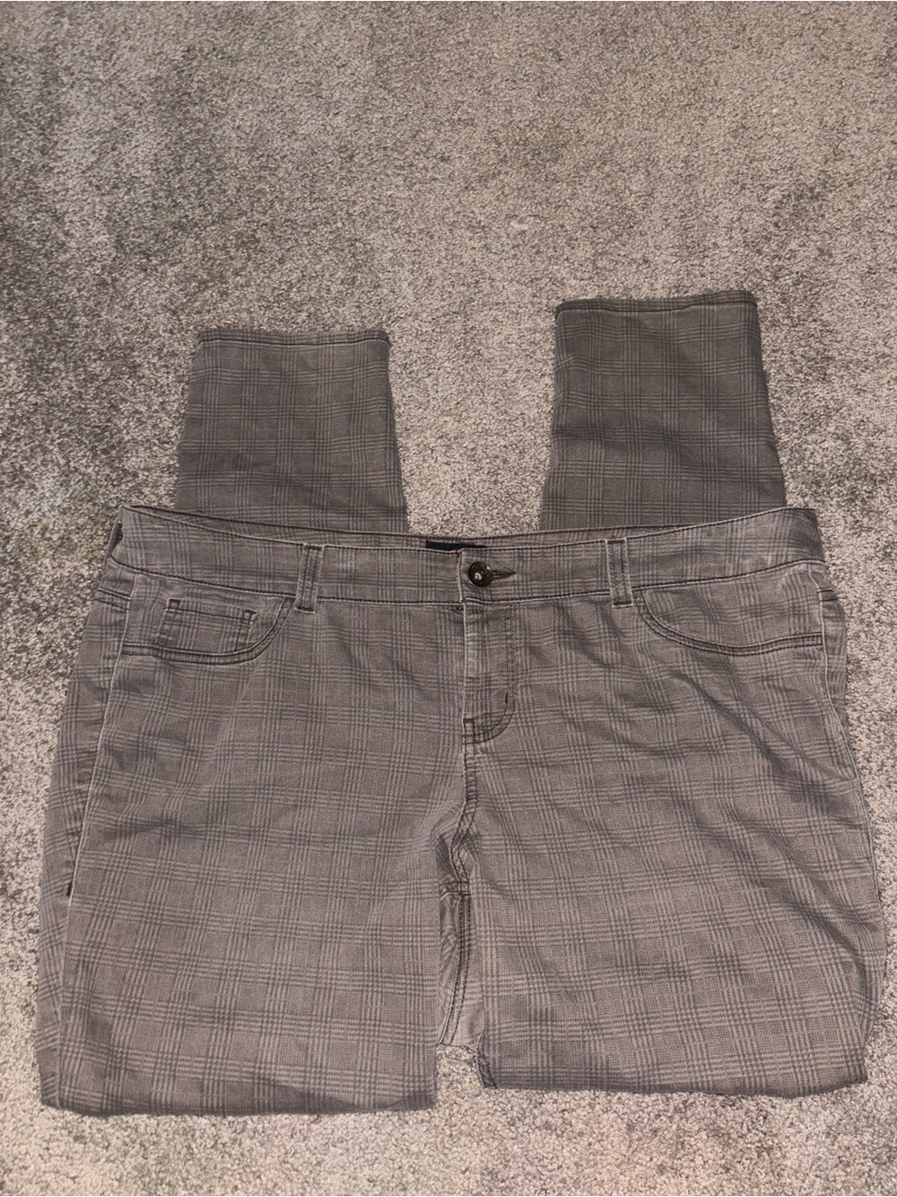 torrid Gray and Brown Plaid High Waisted Trousers
